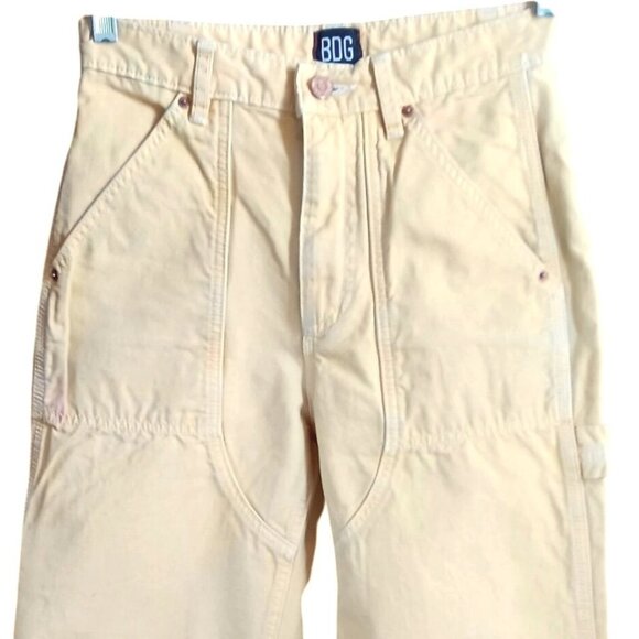 BDG Denim - Womens 24 Utility Carpenter Pants BDG Urban Outfitters Yellow Dungarees Skater